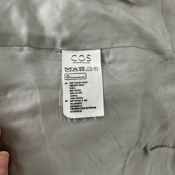 COS Grey wool blend coat - Picture 3 of 16